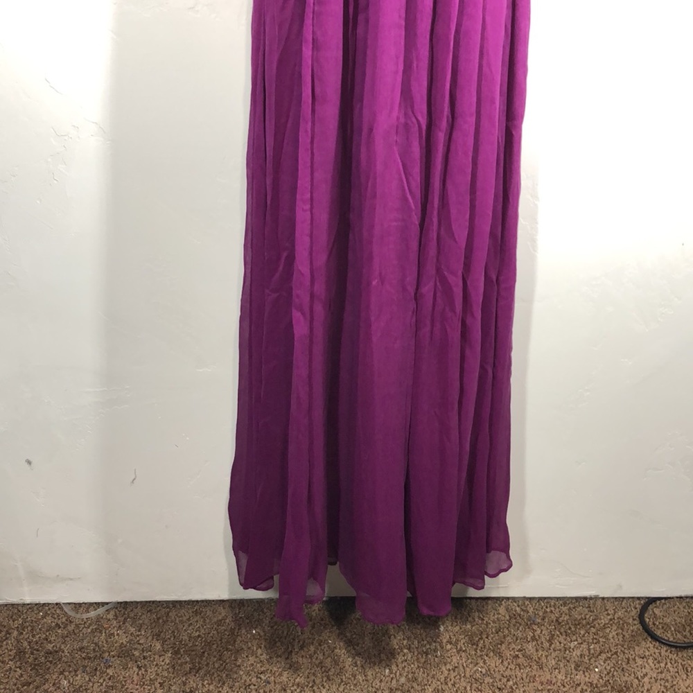 J.Crew purple long silk gown size 4 - Picture 4 of 11